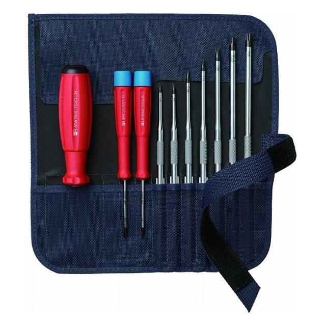 PB SWISS TOOLS ピービ—スイスツールズ 差替式ドライバーセット 9本組 グレー 8218GY-V02(代引不可)【送料無料】