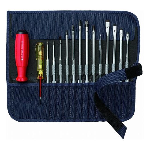 PB SWISS TOOLS ピービ—スイスツールズ 差替式ドライバーセット 14本組 グレー 8222GY(代引不可)【送料無料】の通販は