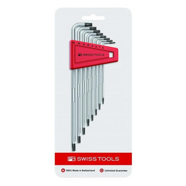 PB SWISS TOOLS ピービ—スイスツールズ 8本組 ローレット入 L型ヘクスローブレンチセット パック入 3411H/6-25CN(代引不可)【送料無料】