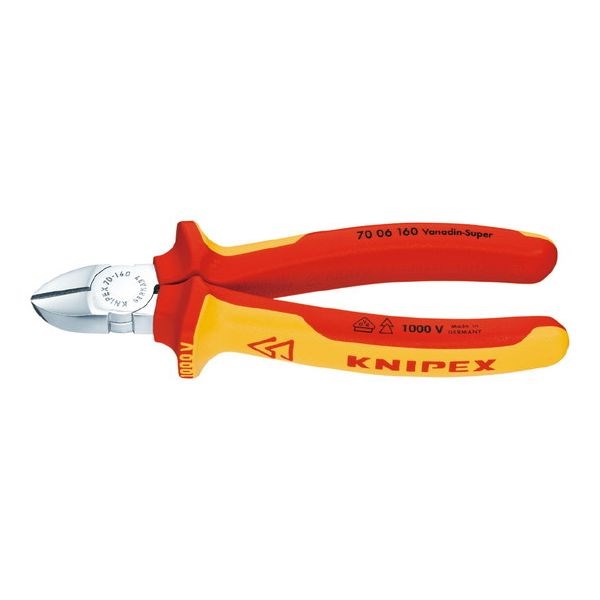 KNIPEX(クニペックス) 7006-160 絶縁斜ニッパー 1000V (SB)【送料無料】(代引不可)