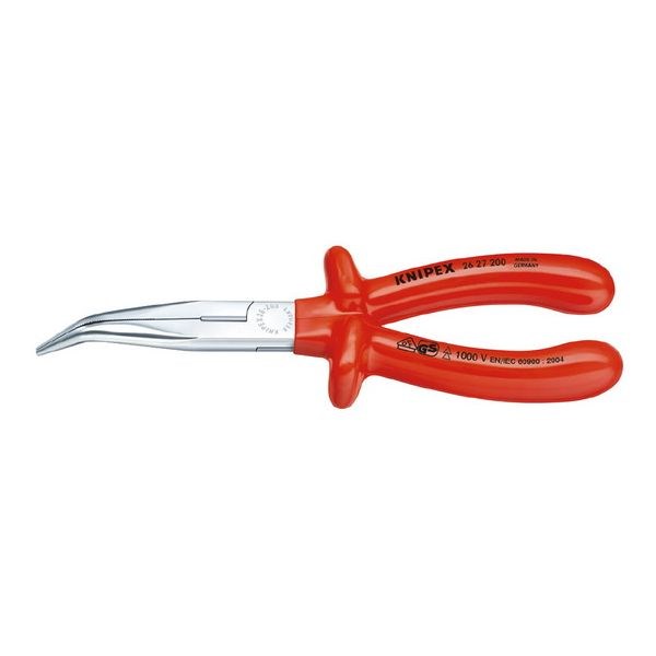 KNIPEX(クニペックス) 2627-200 絶縁40?先曲ラジオペンチ 1000V【送料無料】(代引不可)の通販は 9,290円