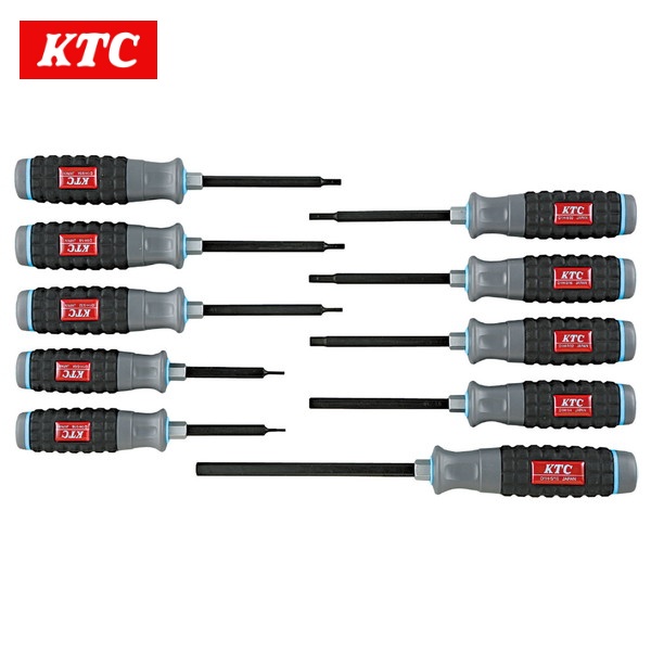 KTC 京都機械工具 樹脂柄ヘキサゴンドライバーセット10本組 TD1H10B(代引不可)【送料無料】