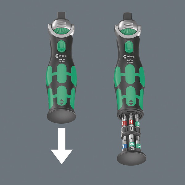 WERA ベラ サイクロップ 首振り式ラチェットドライバー ビット12本収納 ポーチ付き 004281(代引不可)【送料無料】_5