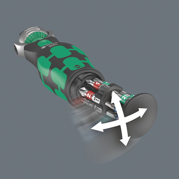 WERA ベラ サイクロップ 首振り式ラチェットドライバー ビット12本収納 ポーチ付き 004281(代引不可)【送料無料】_6