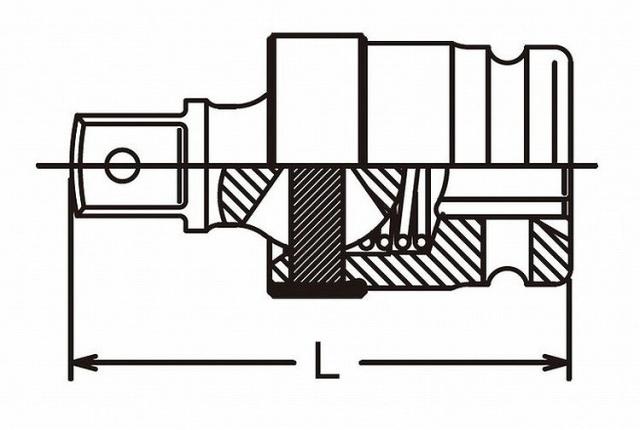 KOKEN コーケン 1"インパクトユニバーサルジョイント/どんぶり鉢式 18771-B(代引不可)【貨物輸送無料】