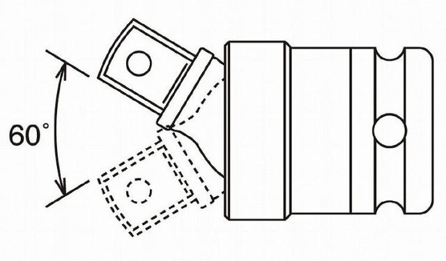 KOKEN コーケン 1"インパクトユニバーサルジョイント/どんぶり鉢式 18771-B(代引不可)【貨物輸送無料】