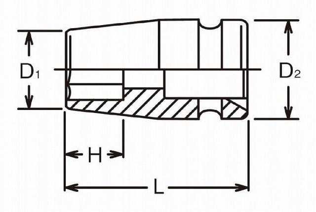 KOKEN コーケン 3/4"インパクト6角ソケット2.3/16" 16400A-2.3/16(代引不可)【送料無料】_2