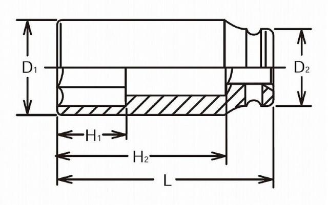 KOKEN コーケン 1"インパクト6角ディープソケット80mm 18300M-80(代引不可)【送料無料】