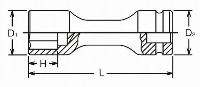 KOKEN コーケン 1"インパクトエクステンションソケット36mm 18104M-36(代引不可)【送料無料】