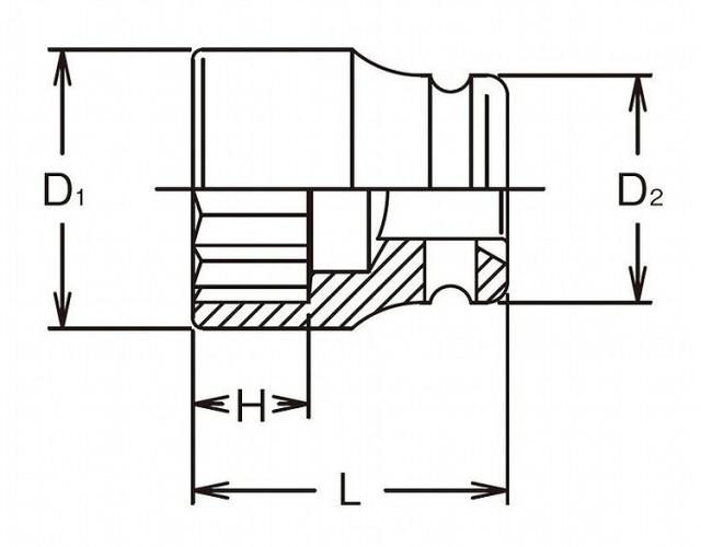 KOKEN コーケン 1.1/2"インパクト12角ソケット70mm 17405M-70(代引不可)【送料無料】_2