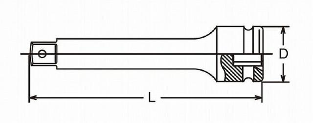 KOKEN コーケン 1.1/2"インパクトエクステンションバー330mm 17760-330(代引不可)【送料無料】_2