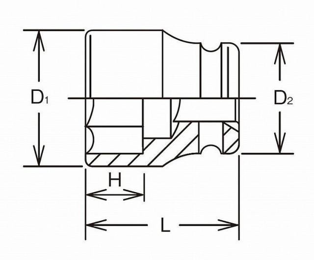 KOKEN コーケン 2.1/2"インパクト6角ソケット 19400A-2.7/8(代引不可)【送料無料】_2