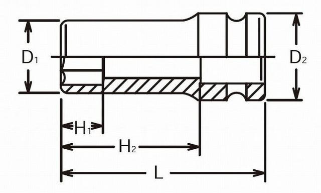 KOKEN コーケン 2.1/2"インパクト6角ディープソケット75 19300M-75(代引不可)【送料無料】_1