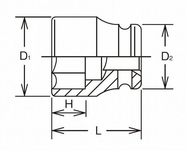 KOKEN コーケン 3.1/2"インパクト6角ソケット8.5/8" 10400A-8.5/8(代引不可)【送料無料】_2