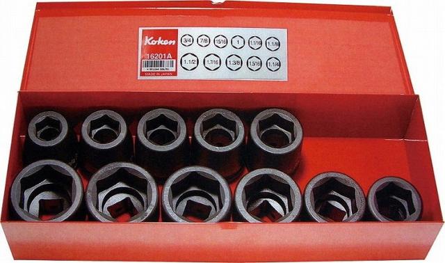 KOKEN コーケン 3/4"インパクト6角ソケットセット11ヶ組 16201A(代引不可)【送料無料】_1