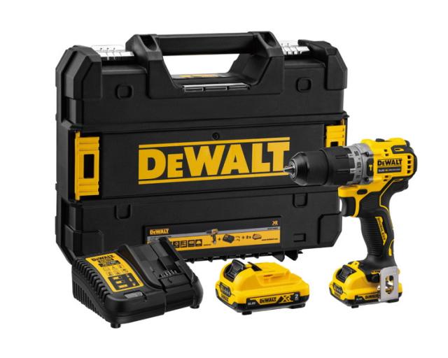 DEWALT デウォルト 10.8Vコードレスシリーズ XR Li-lon ブラシレス振動ドリルドライバー 2.0Ahバッテリー×2個 充電器 TSTAKキットボックス付 DCD706D2-JP(代引不可)【送料無料】