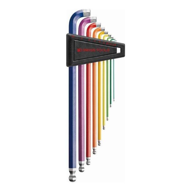 PB SWISS TOOLS ピービ—スイスツールズ マルチアングル レインボーレンチセット ボールポイント 10本組 ホルダー付 2222.LH-10RB(代引不可)【送料無料】