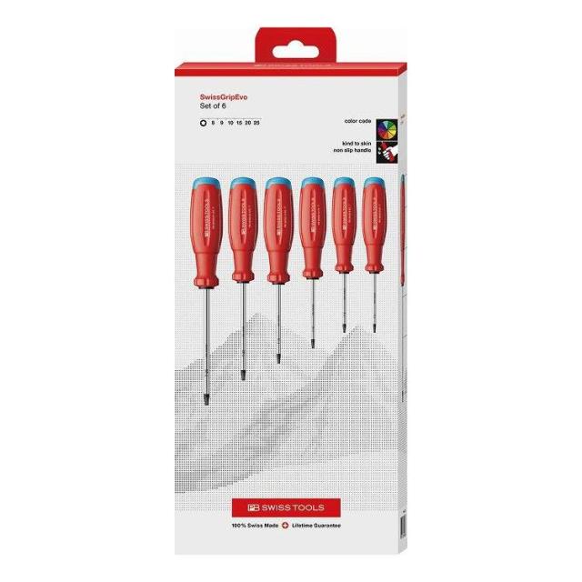 PB SWISS TOOLS ピービ—スイスツールズ スイスグリップEVO ヘクスローブドライバーセット 6本組 箱入 38440.CBB(代引不可)【送料無料】