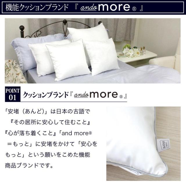 【機能クッションブランドandmore】ダウンクッション 50×50cm 中身 ヌードクッション ダウン フェザー 中材 羽毛 座布団 シート 背あて ヌードクッション ホワイトダック クッションカバー用(代引不可)【送料無料】_3