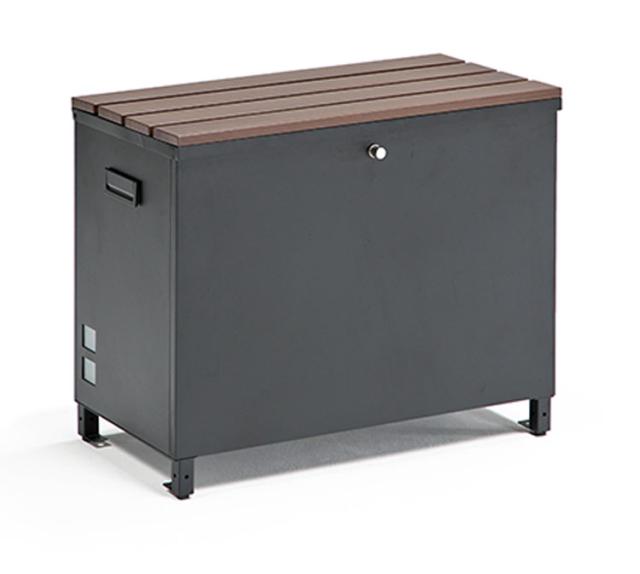 宅配BOX 郵便ボックス ベンチ型 玄関収納 スリム 幅60×奥行40×高さ53cm 宅配収納 屋外 置き配 ボックス 鍵2本付き 金属製 丈夫 頑丈 収納庫 物置 ガーデンベンチ 玄関椅子 一戸建て用(代引不可)【送料無料】_8