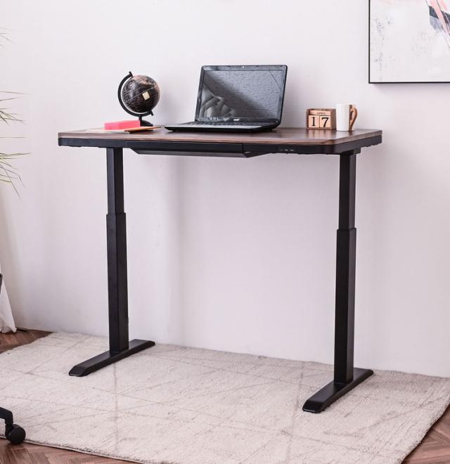 電動昇降デスク 幅114cm 引き出し1杯 USB3口付き ワイヤレスチャージャー 高さ3段階調整 高さ3段階調整可能 障害物感知機能 テレワーク 勉強机 学習机(代引不可)【送料無料】_3