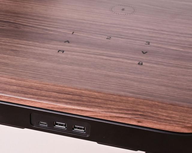 電動昇降デスク 幅114cm 引き出し1杯 USB3口付き ワイヤレスチャージャー 高さ3段階調整 高さ3段階調整可能 障害物感知機能 テレワーク 勉強机 学習机(代引不可)【送料無料】_7