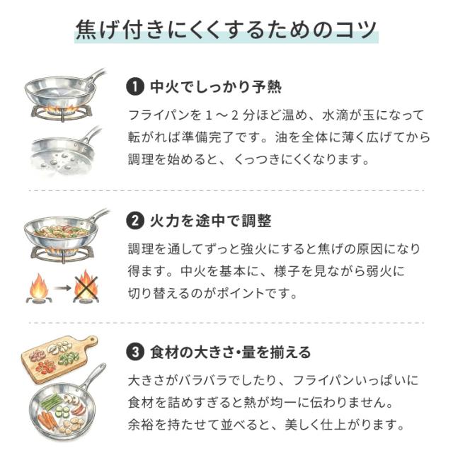 燕三条の職人が作る ステンレス3層フライパン 20cm 20年保証 日本製 ガス火・IH対応 アルミクラッド三層フライパン ステンレス製 フライパン フッ素不使用 フジノス 錆びにくい 鏡面仕上げ(代引不可)【送料無料】_15