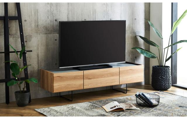 テレビ台 150 脚付き セラミック調天板 木目 完成品 おしゃれ 幅150 日本製 テレビボード ローボード TV台 TVボード(代引不可)【送料無料】_3