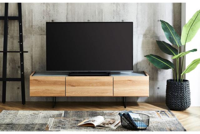 テレビ台 150 脚付き セラミック調天板 木目 完成品 おしゃれ 幅150 日本製 テレビボード ローボード TV台 TVボード(代引不可)【送料無料】_4