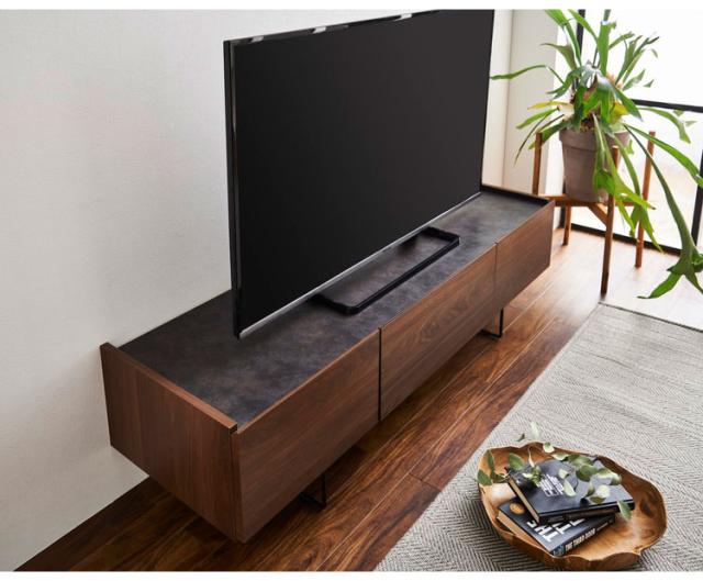 テレビ台 150 脚付き セラミック調天板 木目 完成品 おしゃれ 幅150 日本製 テレビボード ローボード TV台 TVボード(代引不可)【送料無料】_8