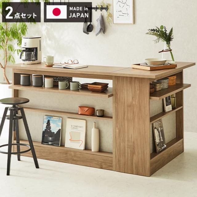 カップボード キッチンボード 横幅80cm 高さ115cm ブラウン 美品