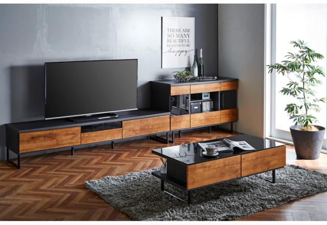テレビ台 ミドルボード 幅109.5 奥行き44.5 高さ77 日本製 大川家具 完成品 キャビネット 42インチ 32インチ 52インチ(代引不可)【送料無_4
