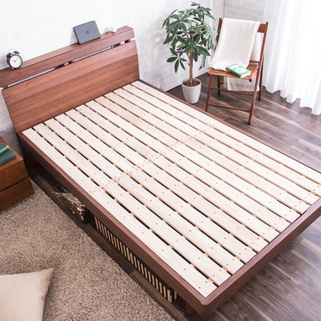 ベッド シングル フレーム 高さ調整 調節 ウォルナット棚ベッド WALTウォルト フレームのみ シングル(代引不可)【送料無料】の通販は 28,027円