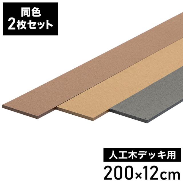 幕板 人工木デッキ用 [2枚] 200×12cm 側面板 ガーデニング テラス ベランダ ウッドデッキ DIY 人工木 おしゃれ キット 庭 デッキ ガーデンデッキ ステージ 縁台 エクステリア 組立 部材 板材 水洗い?(代引不可)【送料無料】