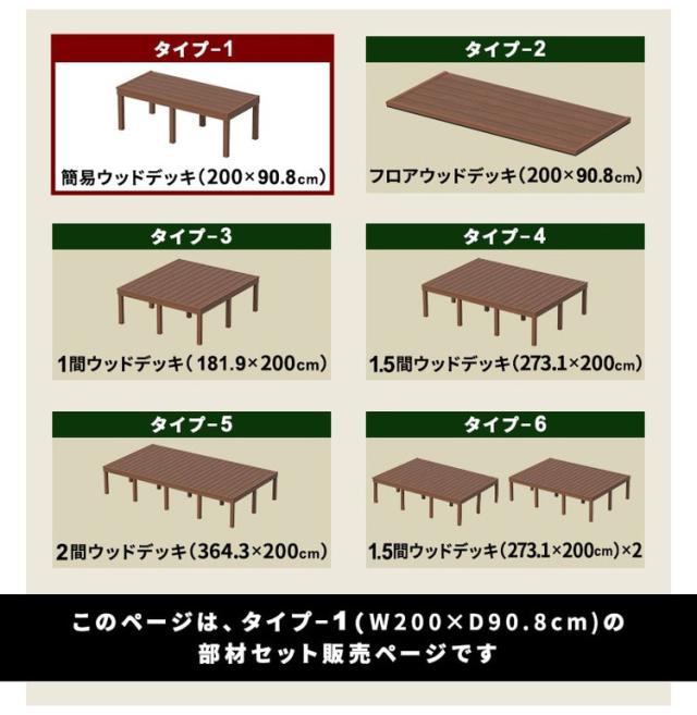 デッキ 人工木 [200×90.8cm] 人工木デッキ ガーデニング テラス 簡易タイプ DIY キット 庭 ガーデンデッキ ステージ 縁台 エクステリア オープンテラス 組み立て DIYセット 水洗いOK 高さ20~60cm(代引不可)【送料無料】_4