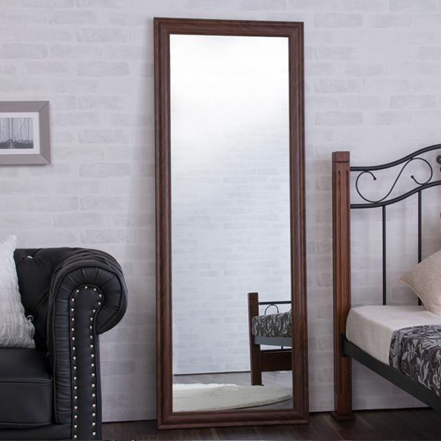 鏡 ミラー 全身 姿見 アンティーク調大型ミラーW60 ホワイト ブラウン