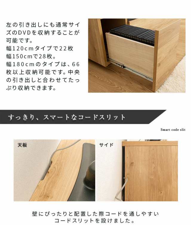 テレビ台 国産 120cm 完成品 デイジー テレビボード テレビラック ローボード 収納 棚 TV台 TVボード 日本製 配線スマート  木製(代引不可｜au PAY マーケット