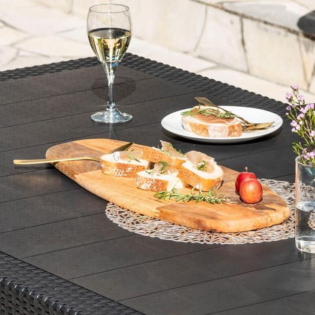 ラタン調 ガーデン 5点セット ピクシス 肘付き ガーデンチェア4脚 ガーデンテーブル 幅150cm 長方形 セット 屋外 アウトドアチェア ベランダ テラス ガーデンファニチャー(代引不可)【送料無料】_14