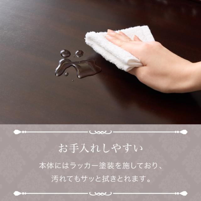 コンソールテーブル 幅90cm マホガ二ー材 完成品 ブラウン 高級感 エレガント ブラウン パソコンデスク 机 テーブル おしゃれ 北欧 インテリア コンソール サイドテーブル カウンターテーブ_9
