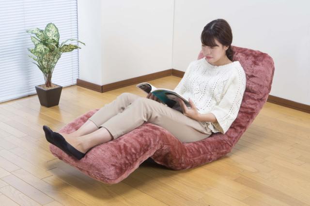 座椅子 ボア洗えるカバー式リクライニングお昼寝座椅子 お昼寝座椅子 14段リクライニング 4つ お昼寝 座椅子(代引不可)【送料無料】