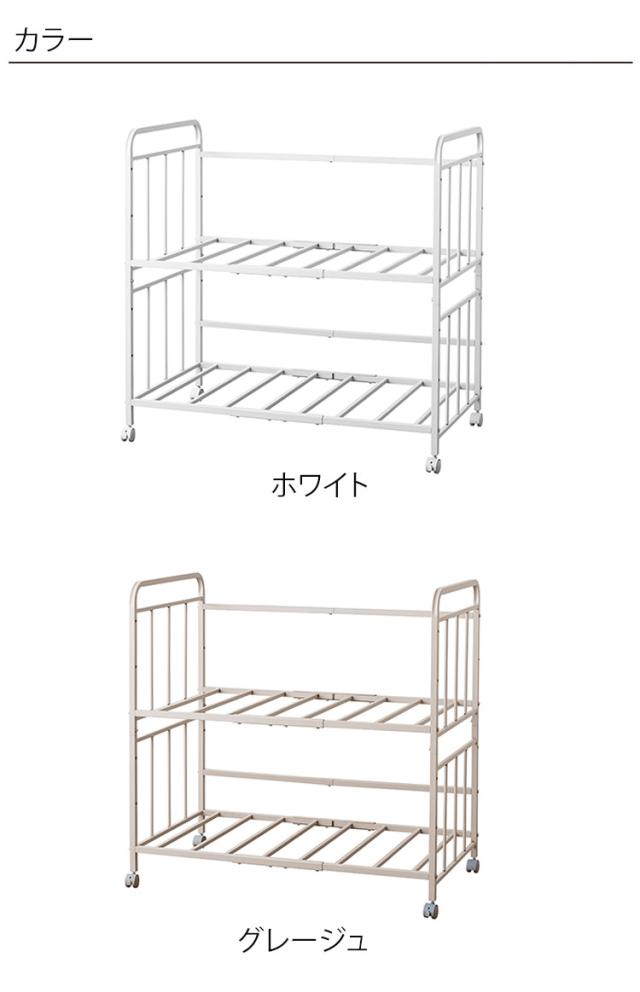 布団 収納 ラック ハイタイプ 布団落下防止機能 ストッパー機能キャスター付き 2段 高さ6段調整 幅103cm×奥行65cm×高さ100cm 大容量 隙間11cm 整理棚 干し 整理棚(代引不可)【送料無料】_7