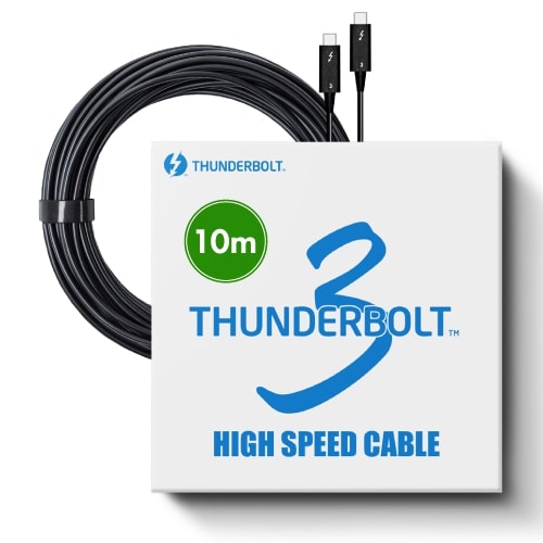 Pasidal パシダル Thunderbolt3 Active Optical Cable 10m TBT3010-F40 インテル認証品 光ファイバー USB type-C オス-オス 光ケーブル eスポーツ ゲーム 編集 映像編集【送料無料】の通販は