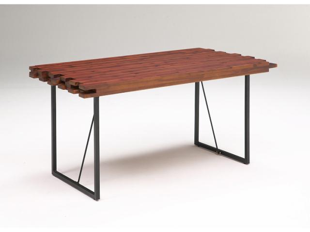 ダイニングテーブル 単品 150cm アカシア無垢材使用 4人掛け用 テーブル ダイニング 食卓 アイアン インダストリアル おしゃれ(代引不可)_1