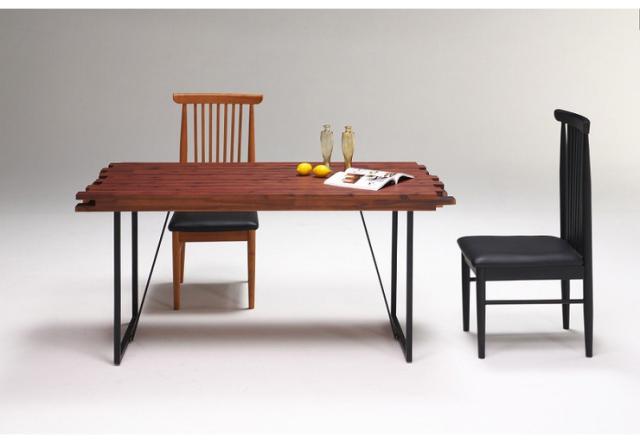ダイニングテーブル 単品 150cm アカシア無垢材使用 4人掛け用 テーブル ダイニング 食卓 アイアン インダストリアル おしゃれ(代引不可)_8