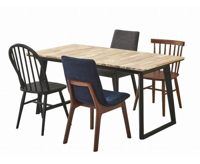 【ガラス天板付き】 ダイニングテーブル ダイニングテーブル単品 ナチュラル 150cm 無垢材使用 スクエア脚 アカシア無垢材(代引不可)【送_4