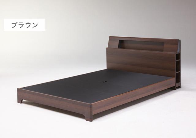 ベッド ベッドフレーム 【ダブル 組立設置無料】 幅141cm 全長213cm 高80cm コンセント 収納付 組立 宮付き おしゃれ【送料無料】 ベッドフレーム