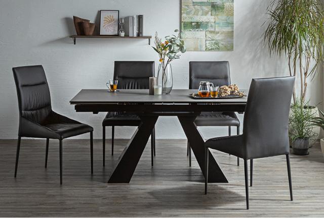 セラミック ダイニングテーブル 単品 両側伸縮 幅160~幅236 4人