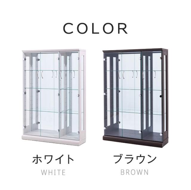 エステ90 コレクションラック 完成品 幅90cm 高さ128cm 奥行25cm フィギュアケース コレクションケース ガラスケース ショーケース コレクションボード 飾り棚 ガラス棚 ディスプレイラック(代引不可)【送料無料】_12