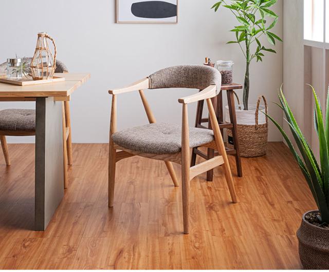 ダイニングチェア 2脚セット 木製 曲線背もたれ ナチュラル デザイン