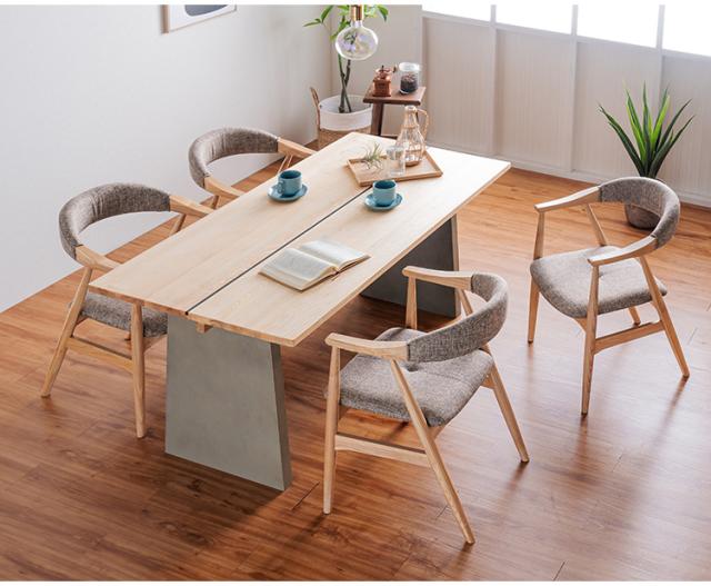 ダイニングチェア 2脚セット 木製 曲線背もたれ ナチュラル デザイン